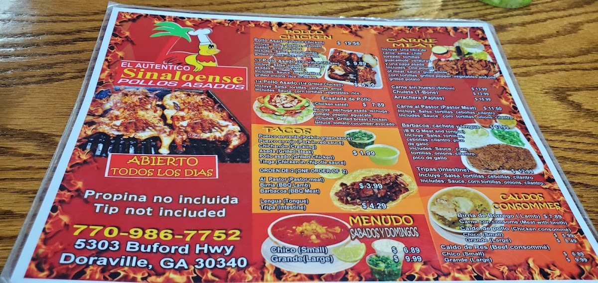 Sinaloense Pollo Asados Menu - Image 5